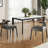 Weave Dining Chairs Set of 2, Mid-Century Modern Kitchen Chair with Solid Oak Frame & Handwoven Seat for Living Dining Room-1399176502