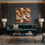 "Abstract Shapes" 83, art mural sur toile brune-98098423