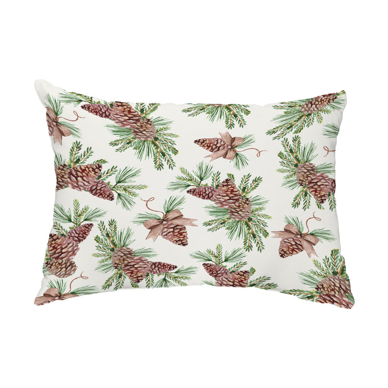  Housse de coussin rectangulaire d'extérieur Greenery, Blanc cassé