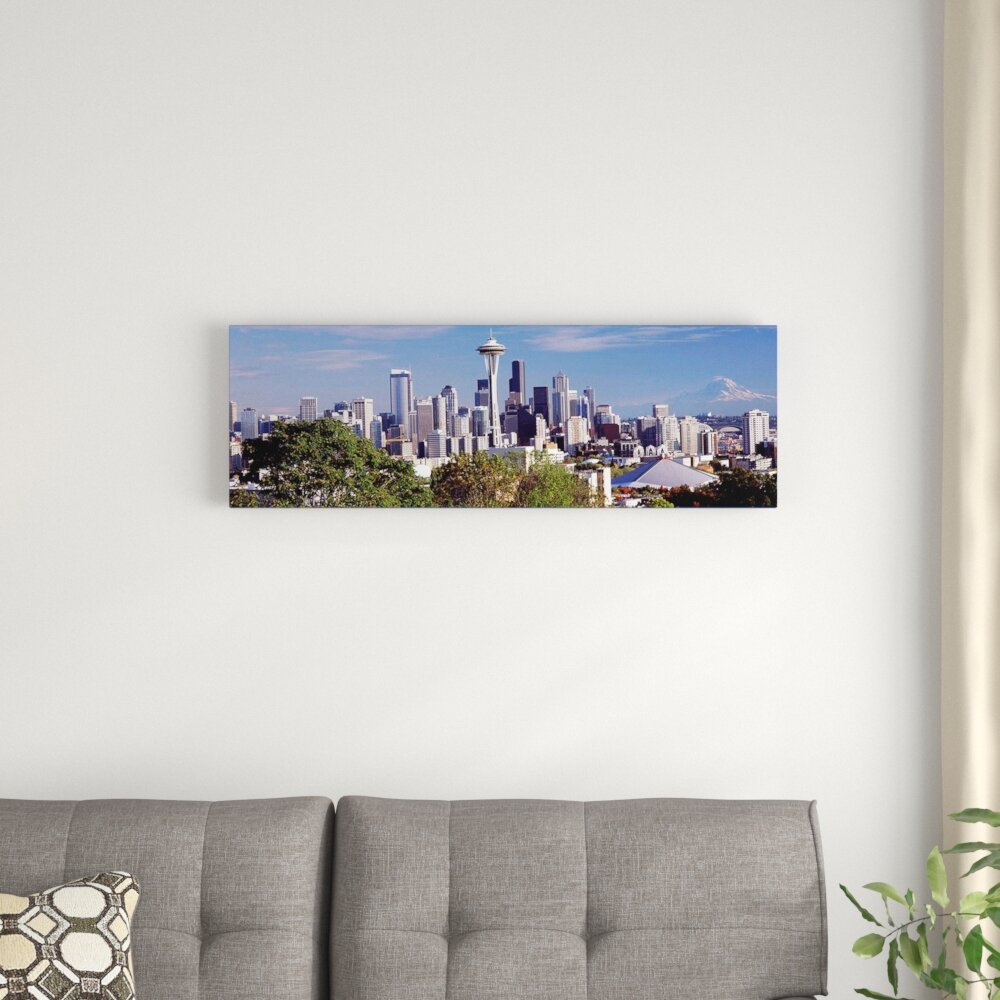 Bless international City Viewed From Queen Anne Hill, Space Needle,  Seattle, King County, Washington State On Canvas Print