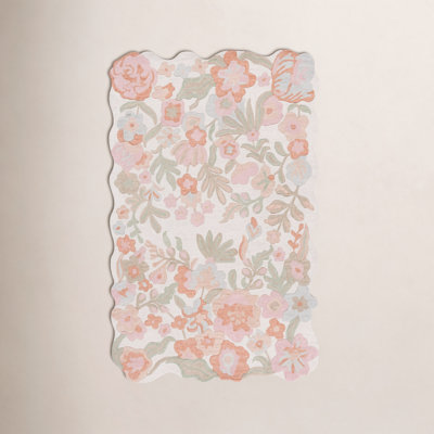 Hand-Tufted Wool Floral Rug