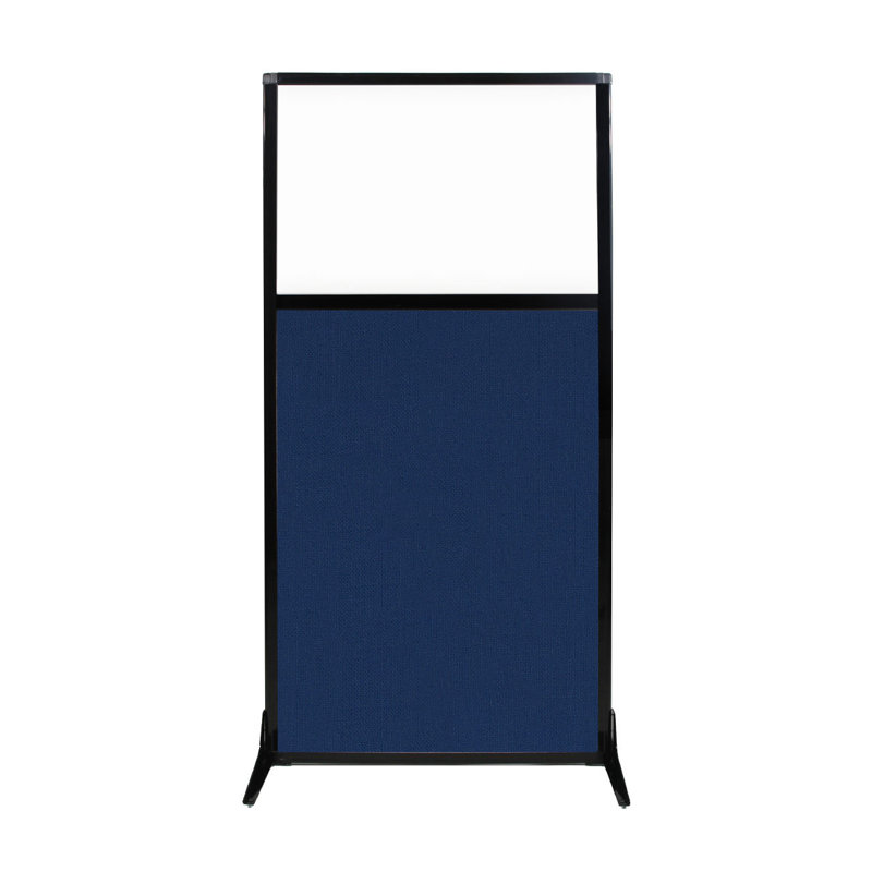 Paravent autoportant, Bleu marine, H 70 po x l 33 po