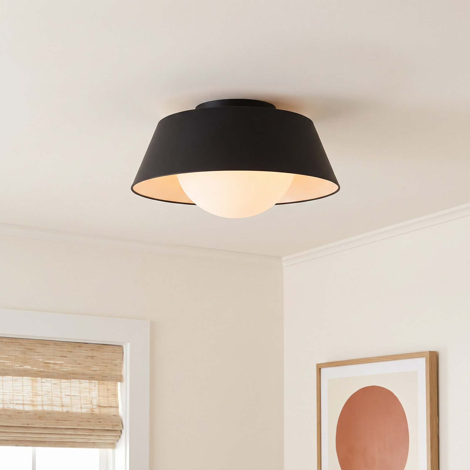 Amarone Single Light Glass Flush Mount