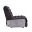 Fauteuil inclinable Okzuil Power Motion, cuir fleur gris deux tons et aluminium