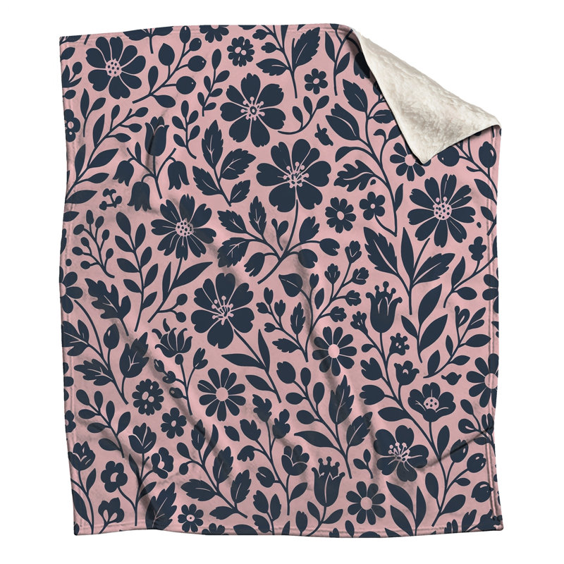 Couvertures à motif floral et botanique, L 60 po x H 80 po