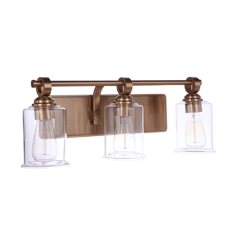 Éclairage pour meuble-lavabo 3 lumières Bankey, Bronze satiné