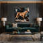 «Dogs Tosa», art mural sur toile noire-1932366050