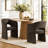 Modern Upholstered Dining Chairs Curved Barrel Armchairs With Textured Chenille Fabric-1459683520