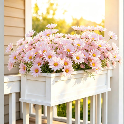 20 Bundles Artificial Daisy Flowers, 19.68-in Long Stems UV Resistant Faux Silk Daisy Flowers for Home Garden Vase Decor, F6