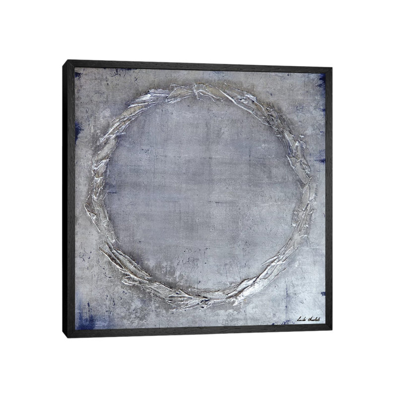 Honour by Linda Charles - Painting on Canvas, Black Floater Framed, 45.72cm H x 45.72cm W x 3.81cm D