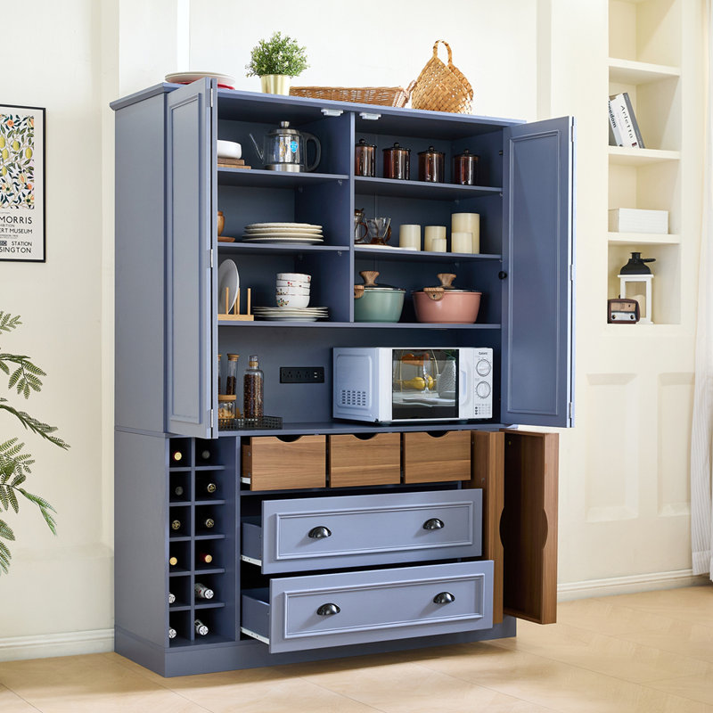 Grand garde-manger Farmhouse 71 po H, Grey