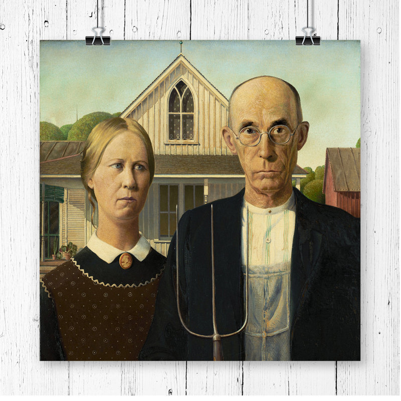 Grant Wood - No Frame Print, 60.96 x 60.96cm
