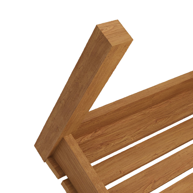 Teak Wood Curved Spa Shower Bench 71"