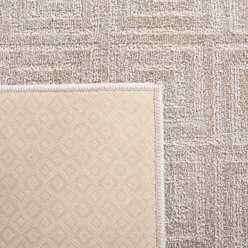 Motif et tapis uni 412 beige, Rectangle 5 pi 3 po x 7 pi 6 po