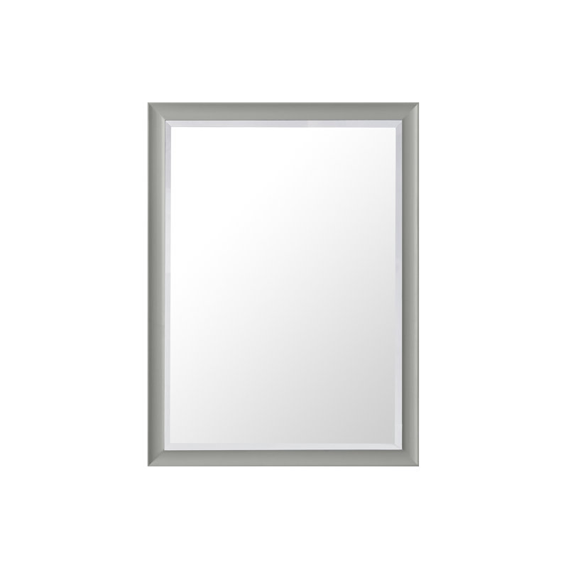 Glenbrooke Solid Wood Beveled Wall Mirror, Urban Gray, 40" x 30"