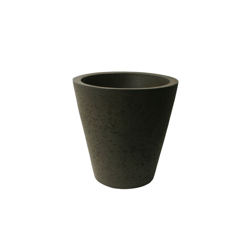 Emerson Self Watering Concrete Texture Pot Planter, Brown, 17" H x 16" W x 16" D