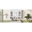 Armoire de salle de bain murale 47 "avec miroir, armoire avec 3 tablettes réglables et 3 compartiments ouverts pour la salle de bain, armoire de rangement au-dessus de la toilette avec portes en verre