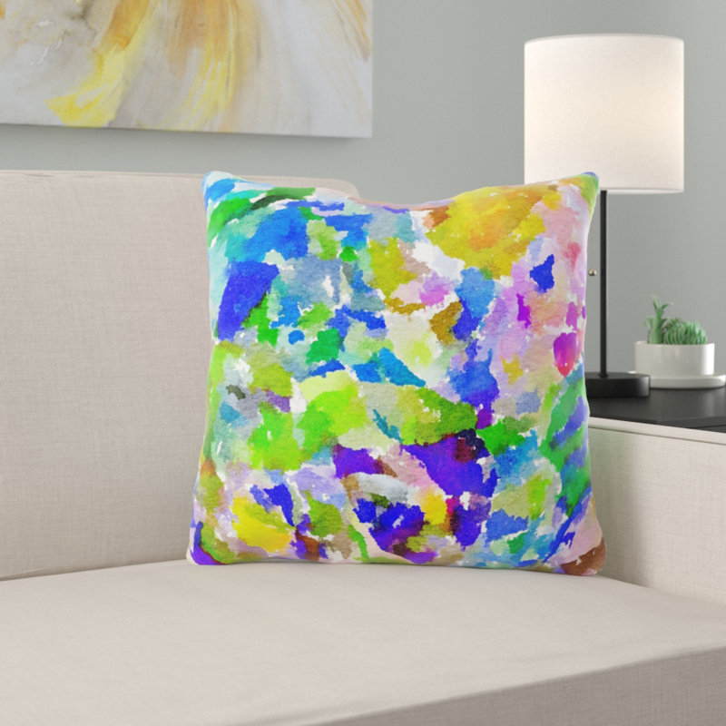 Coussin watercolour Okelley, Microsuède, Intérieur