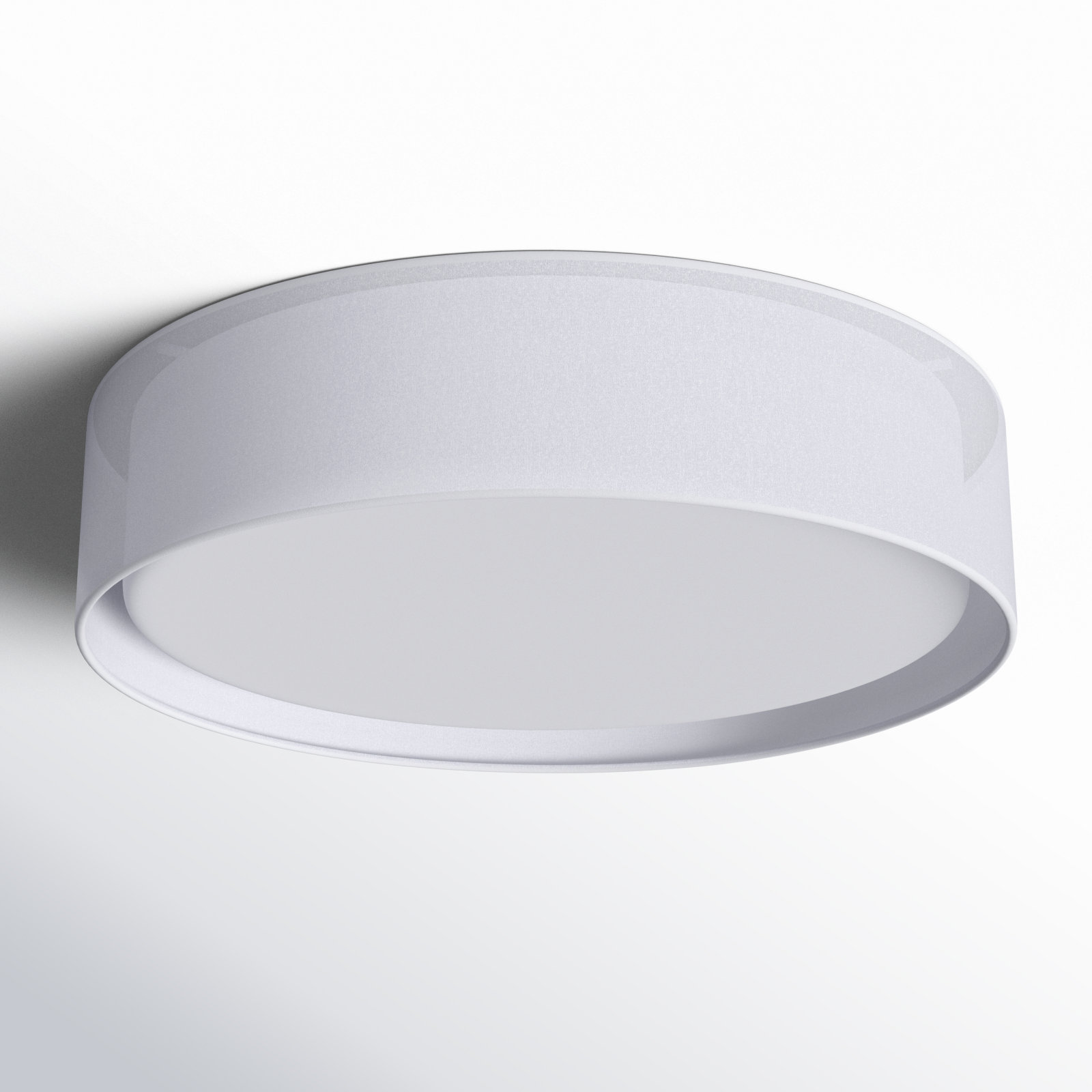 Jessalyn 5 Light LED Flush Mount, White Organza