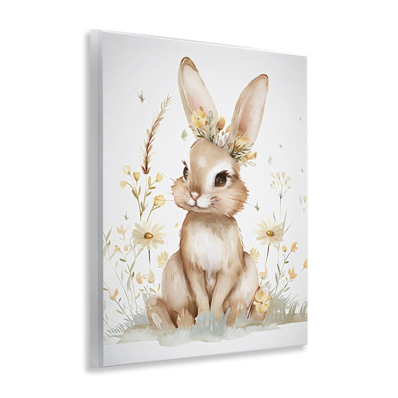 «Whimsical Baby Rabbit», plaque murale par Ramona Murdock