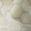 Ido hexagonale, papier peint texturé métallique or jaune géométrique 3D