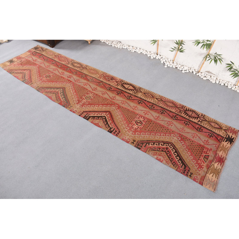 Tapis long coureur, kilim, tapis turc, tapis rouges frais, tapis anatoliens, tapis rétro, tapis tissé à la main