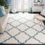 Tapis ivoire / bleu clair Alonnah-393815333