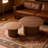 Coffee Table Set of 2 ,MDF Round Coffee Table for Living Room ,Apartment,Leisure Area Walnut