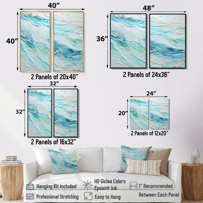 «Ocean Charm», impression sur toile, océan côtier, H 36 po x l 48 po, Reproduction encadrée sans passe-partout, Noir