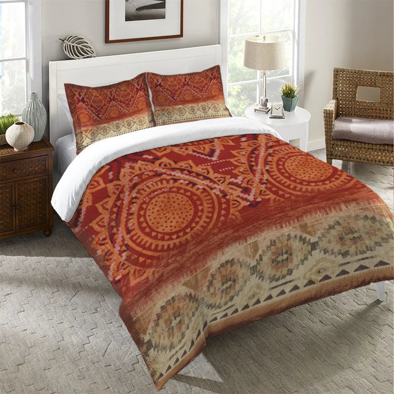 Housse de couette en microfibre Southwest Medallion, Housse de couette pour très grand lit
