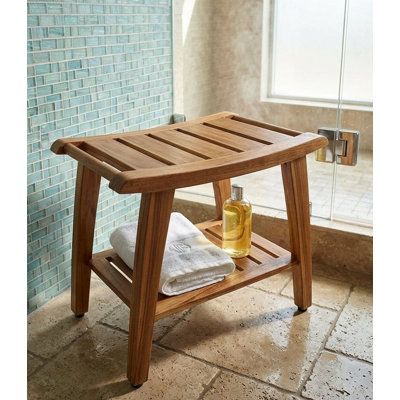 Macey 24 in. W Teak Shower Bench