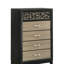 Commode moderne et contemporaine en bois noir et naturel Selena