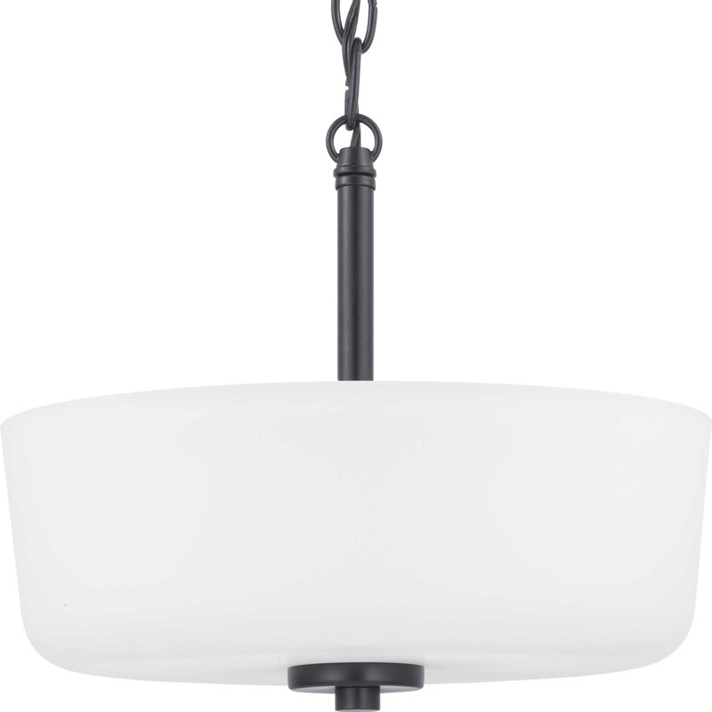 Luminaire suspendu cylindrique à 2 lumières Aiana, Noir