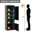 Bibliothèque de rangement standard à 5 niveaux H 71 po x l 23,6 po Melinde-1401565524