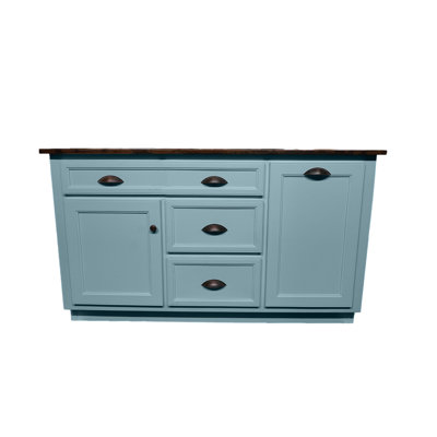 Javeyah Solid Wood Kitchen Island