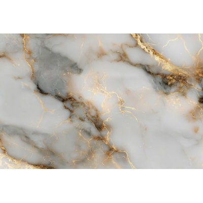 Marble Wallpaper Gold Veining Elegant Wall Mural