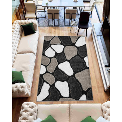 Tapis à motif géométrique abstrait moderne pour la chambre à coucher (8 x 10 (7 pi 8 po x 10 pi 8 po))