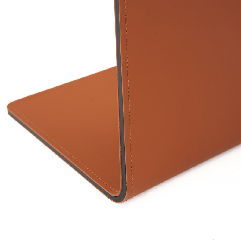 Merkel - Modern Ceramic + Leather End Table