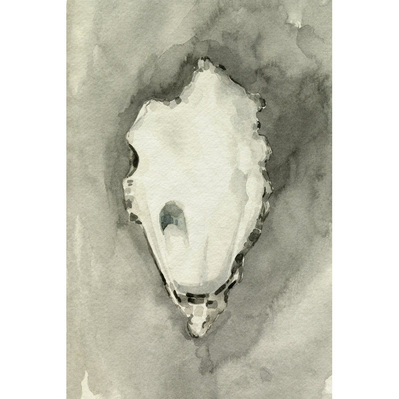 Neutral Oyster Shell I by Emma Caroline - No Frame Painting on Canvas, 46cm H x 30cm W x 3.8cm D