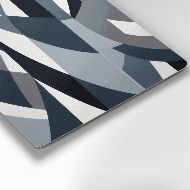 Abstract Shapes 86 Gray Metal Wall Art