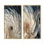 Plume blanche et bleue en spirale I - ensemble de 2 décorations murales géométriques abstraites-1535896738-1535896736