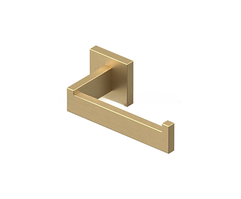 Deltana MM2001-26 TOILET PAPER HOLDER, SINGLE POST, MM SERIES in Polished Chrome, Brushed Brass