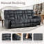 Ensemble 2 pièces de fauteuil inclinable manuel contemporain avec fauteuil inclinable et canapé 3 places-535052562