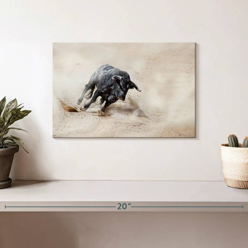 Brampt Charging Bull, 8" H x 12" W