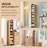  67" Tall Arched Bathroom Set of 2, 8 Tiers Arch Bathroom with Storage, Modern Farmhouse Bathroom with Adjustable Shelves-1790865670