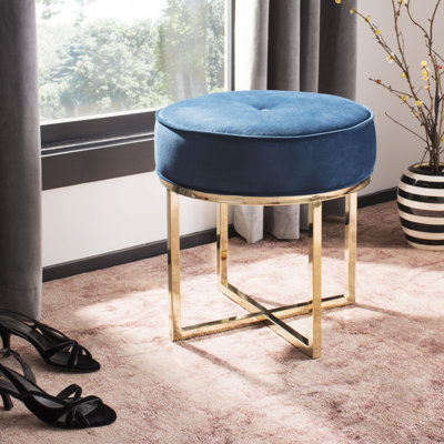 Skye Velvet Ottoman