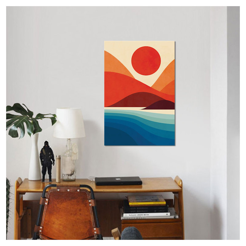 Bord de mer - impression sur toile tendue, H 18 po x l 12 po x P 1,5 po