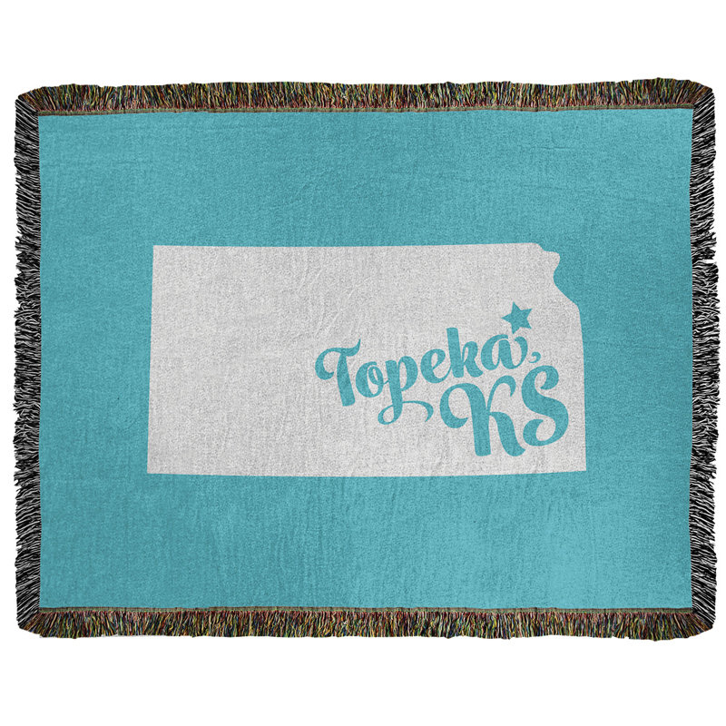 Hand Woven Throw Blanket, 37" W x 52" L, Teal