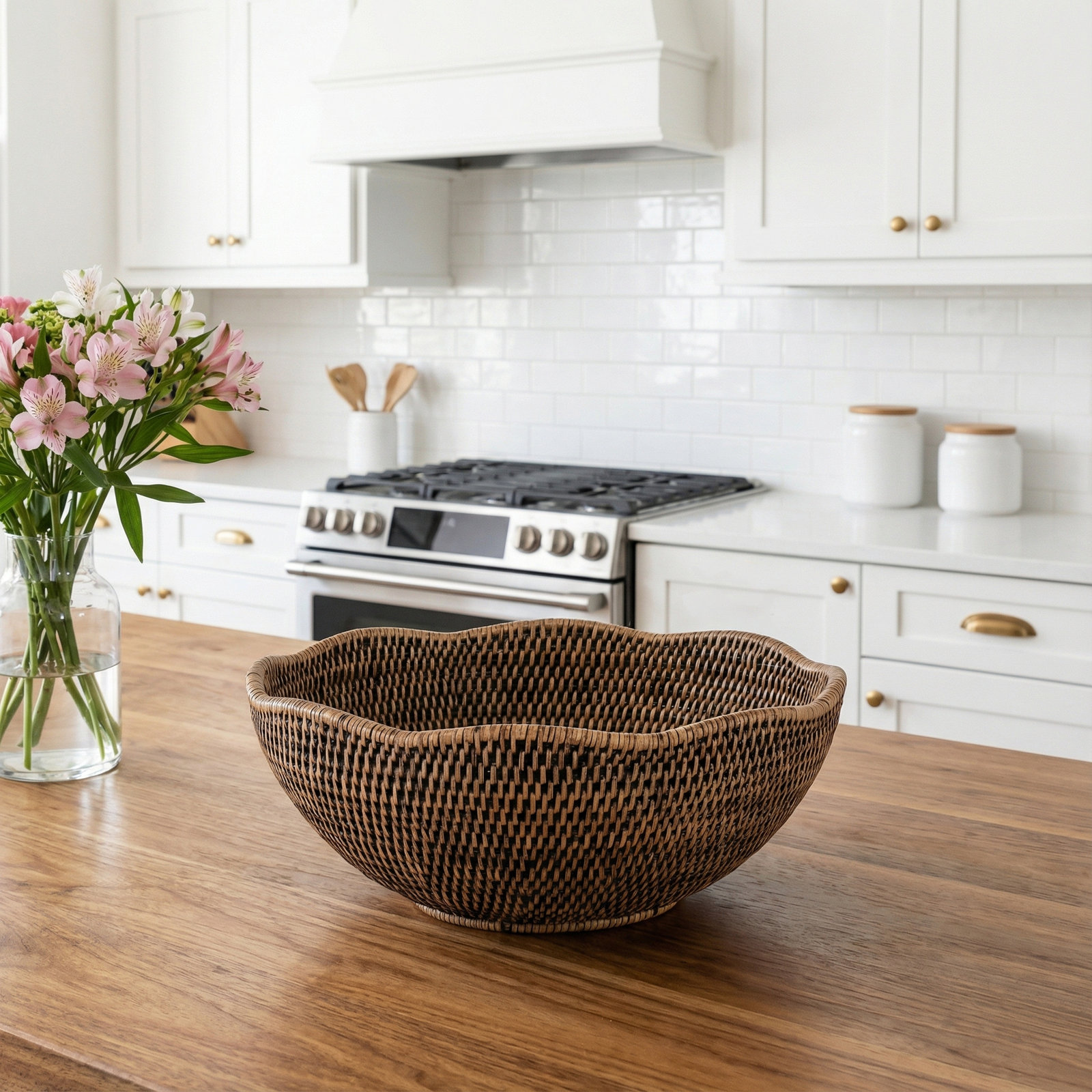 Handmade Rattan Decorative Bowl 1, Brown
