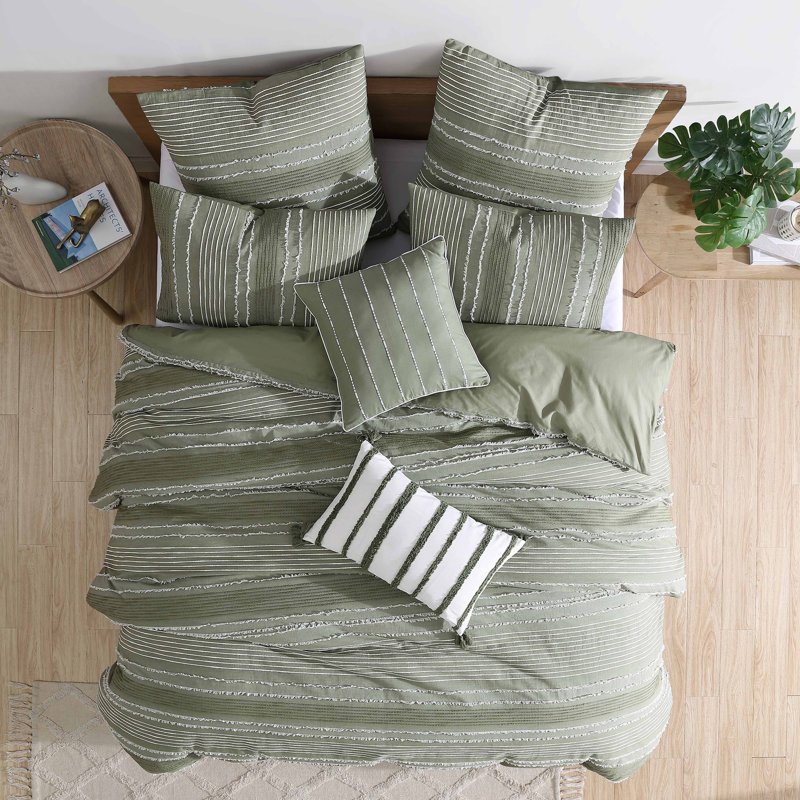 Harley Cotton Bedding, Queen Comforter + 2 Queen Pillowcases